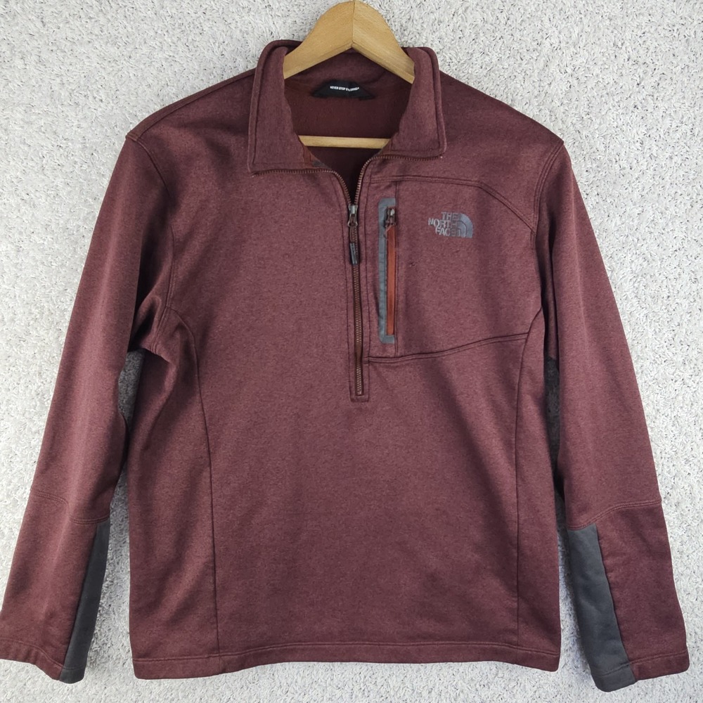 The North Face Canyonlands 1/2 Zip Jacket Men's Large Sweatshirt Sweater Maroon